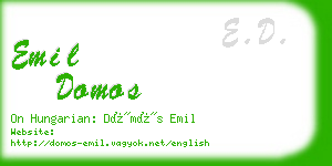 emil domos business card